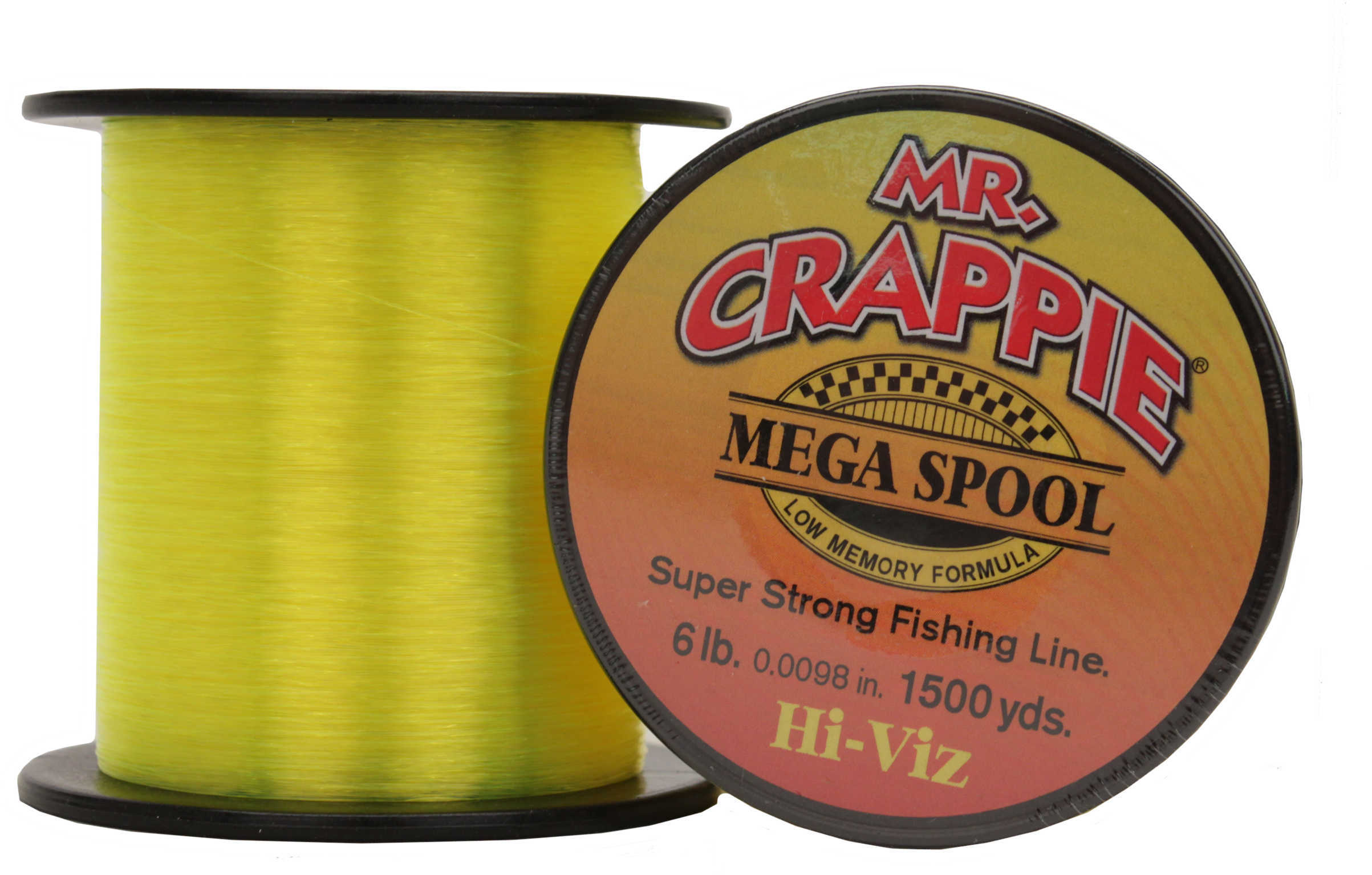 Lew's Mr. Crappie Mega Spools HiVis, 6 lb Md: MC6HV