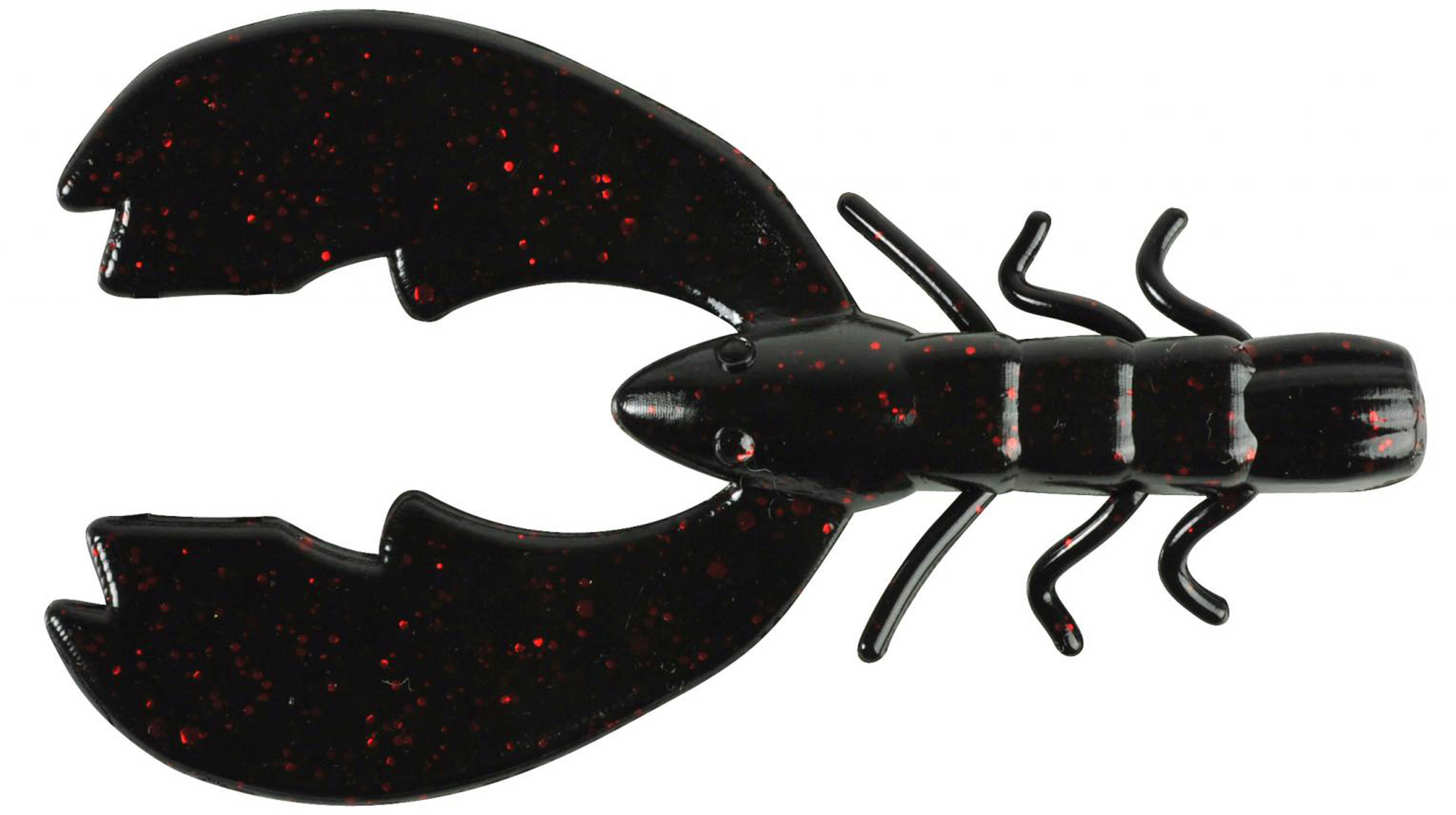 Berkley Powerbait Chigger Craw, 3" Black Red Fleck 1307361