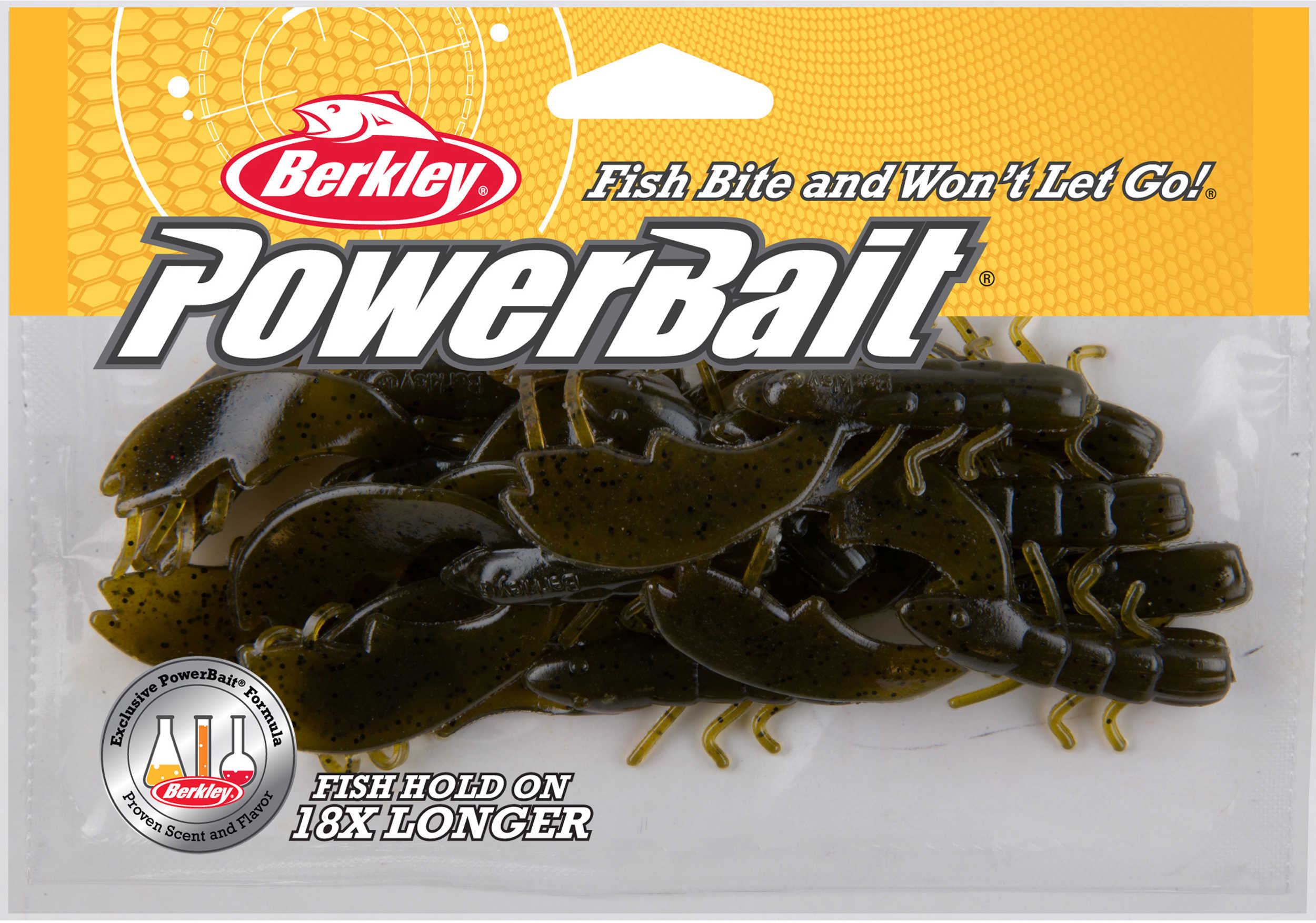 Berkley Powerbait Chigger Craw, 3" Green Pumpkin 1307362