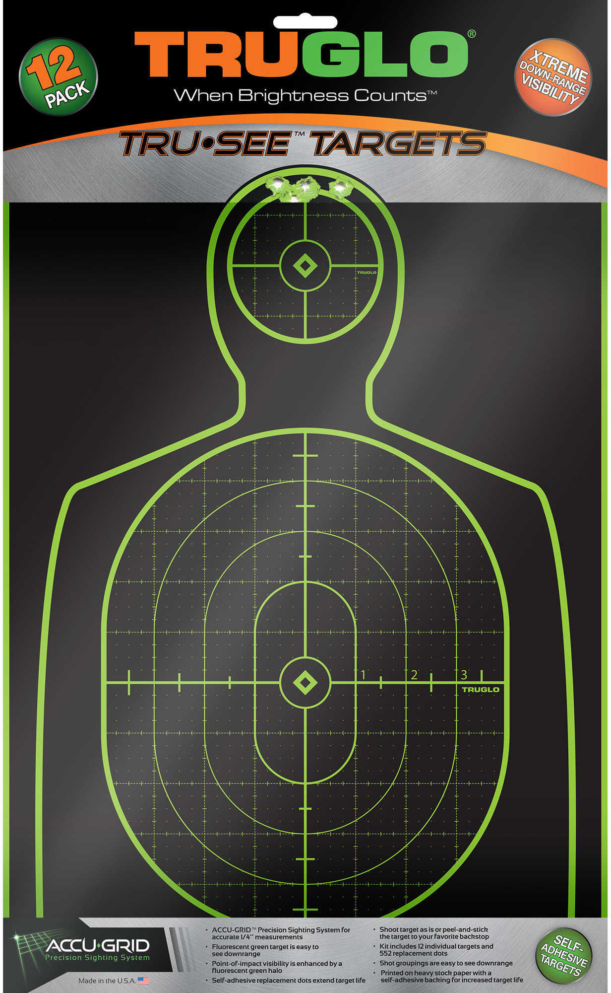 Truglo Handgun Target 12x18" 12 Pack TG13A12