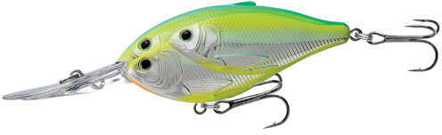 LIVETARGET Lures / Koppers Fishing and Tackle Corp Threadfin Shad Crankbait 3" Number 2 Hook Size 16 Depth Metallic Citrus
