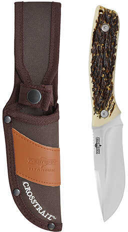 Western Knife - CrossTrail, 3 3/4" Blade, Drop Point, Brown Textured Delrin Handle Md: 19246
