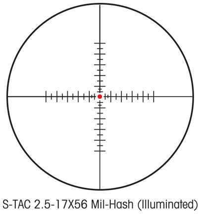 Sightron S-TAC 30mm Riflescope 2.5-17.5X56IRMH Md: 26006