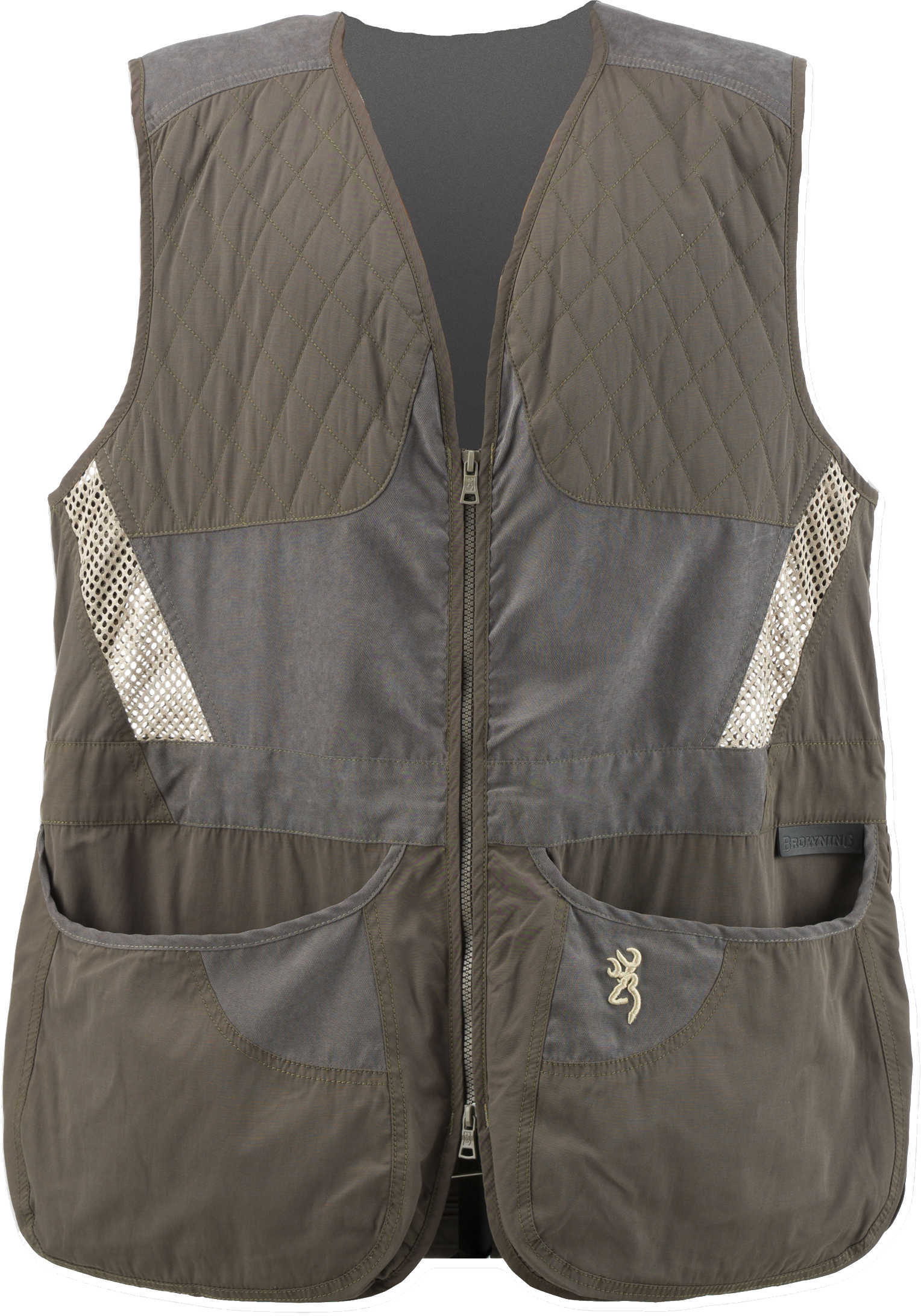 Browning Mens Summit Vest, Green/Dark Grey Large Md: 3050318403