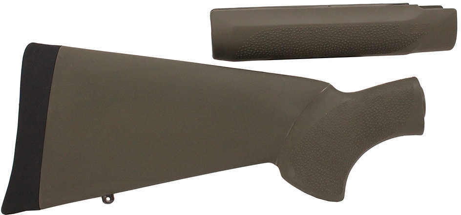 Hogue Mossberg 500, 20 Gauge Overmolded Stock With Forend, Olive Drab Green Md: 05217