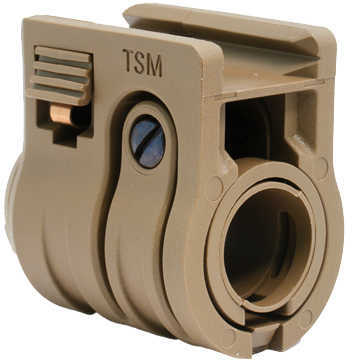 Mission First Tactical Torch Light/Laser Mount, Standard to 1"/.825"/.75" QD Scorched Dark Earth Md: TSMSDE