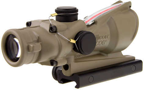 Trijicon TA31D100310 ACOG Sight 4x32mmObj 36.8ft@100yds FDE Dual Illum Red Chevron TA31-D-100310