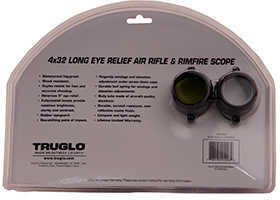 Truglo 4X32 Compact Scope Series Rimfire Rifle 32 Duplex Matte 1" Mounting Rings Included Waterproof Fogproof