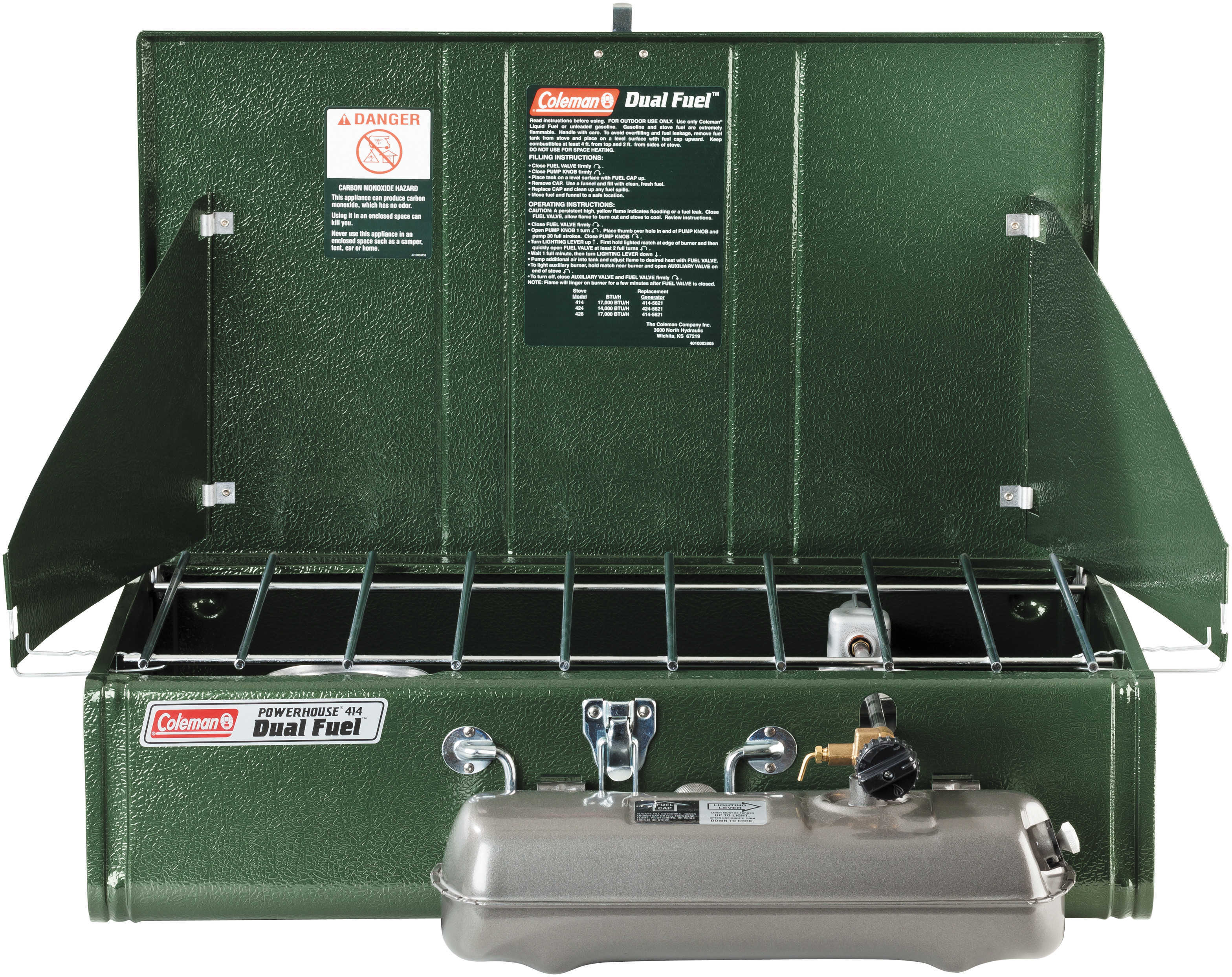 coleman 2 burner stove dual fuel