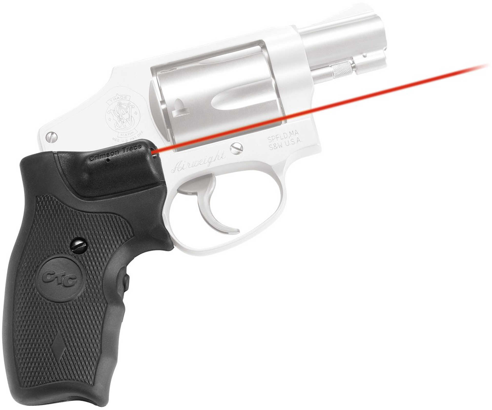 Crimson Trace Smith and Wesson J Round Butt Overmold, Front Activation, Full Grip, Clam Pack Md: LG-305-S