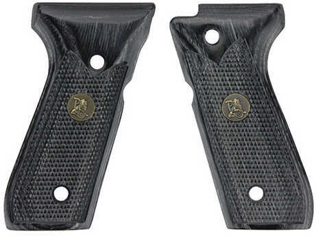Pachmayr Renegade Wood Laminate Revolver Grips Beretta 92FS, Charcoal Checkered Md: 63201