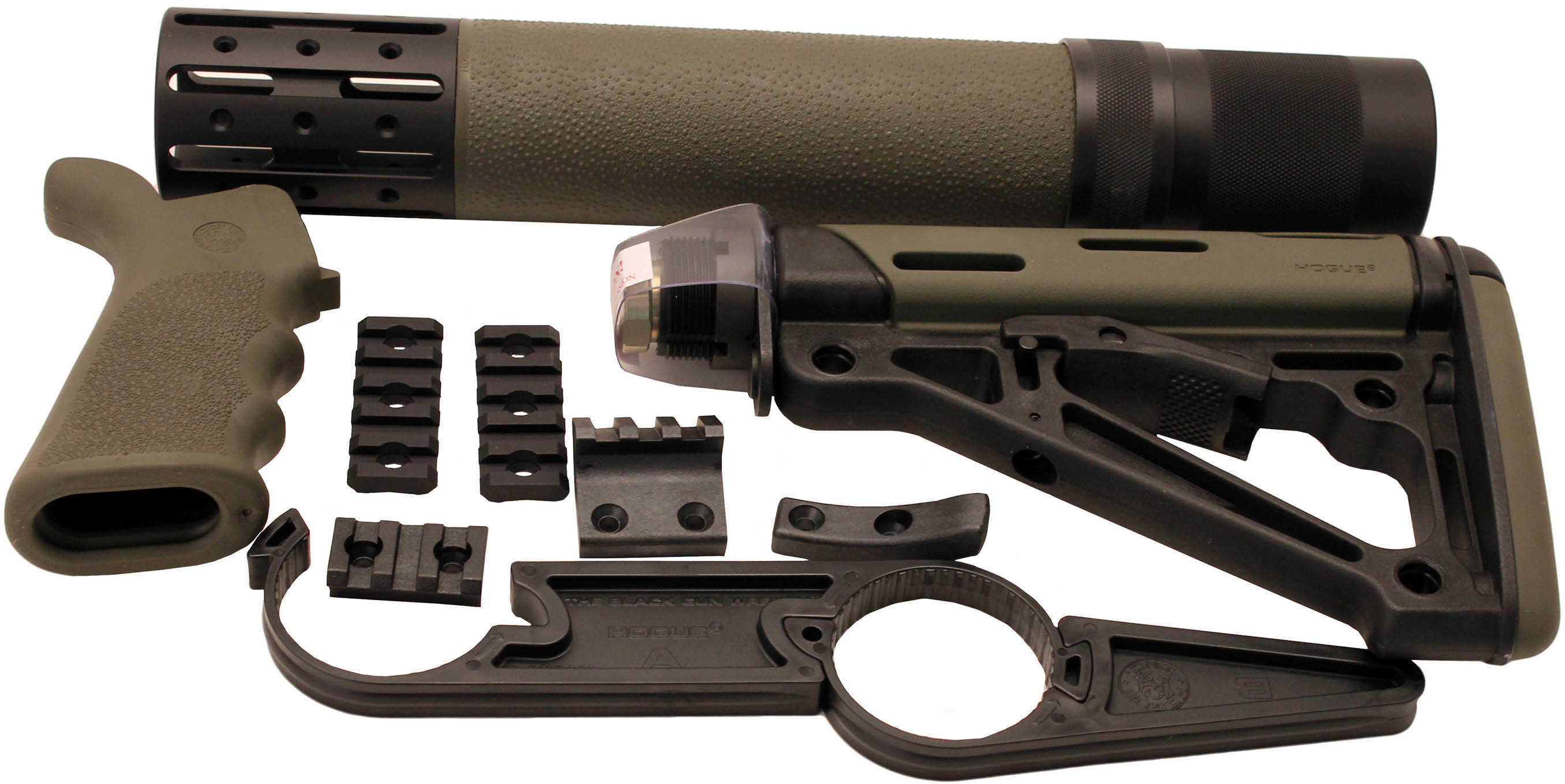 Hogue AR15 Kit BFG Grip Rail Forend Accessory OMC Olive Drab Green Md: 15278