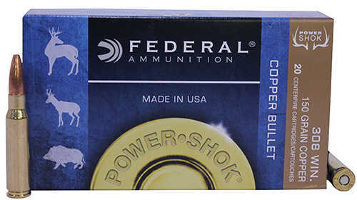 308 Winchester 20 Rounds Ammunition Federal Cartridge 150 Grain Hollow Point