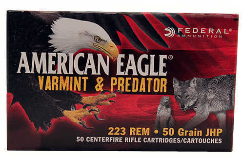 223 <span style="font-weight:bolder; ">Remington</span> 50 Rounds Ammunition Federal Cartridge 50 Grain Hollow Point