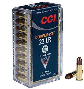 22 Long Rifle 50 Rounds Ammunition CCI 21 Grain Hollow Point