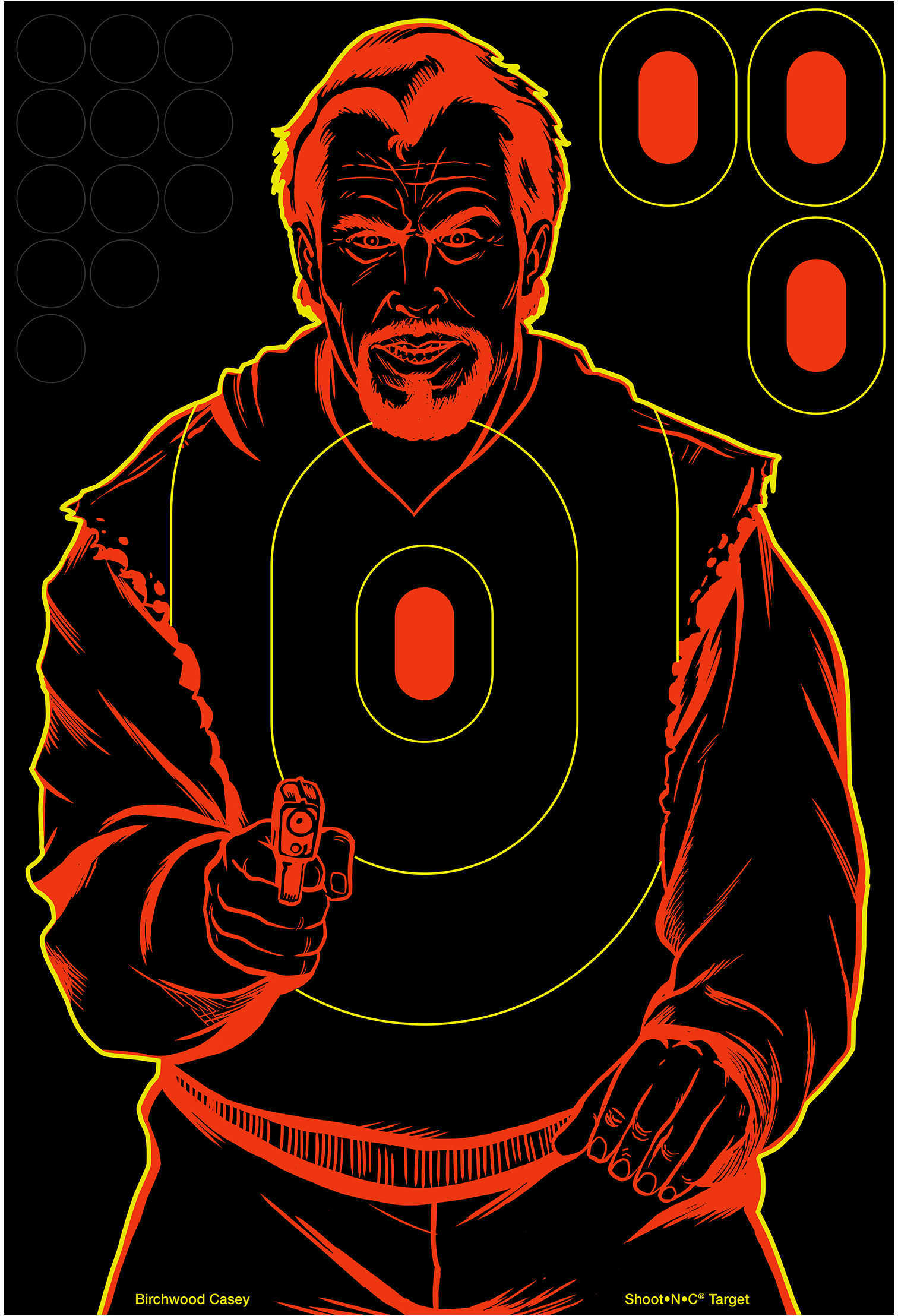 Birchwood Casey Shoot-N-C Targets: Silhouette Bad Guy 12" x 18" (Per 12) Md: 34647