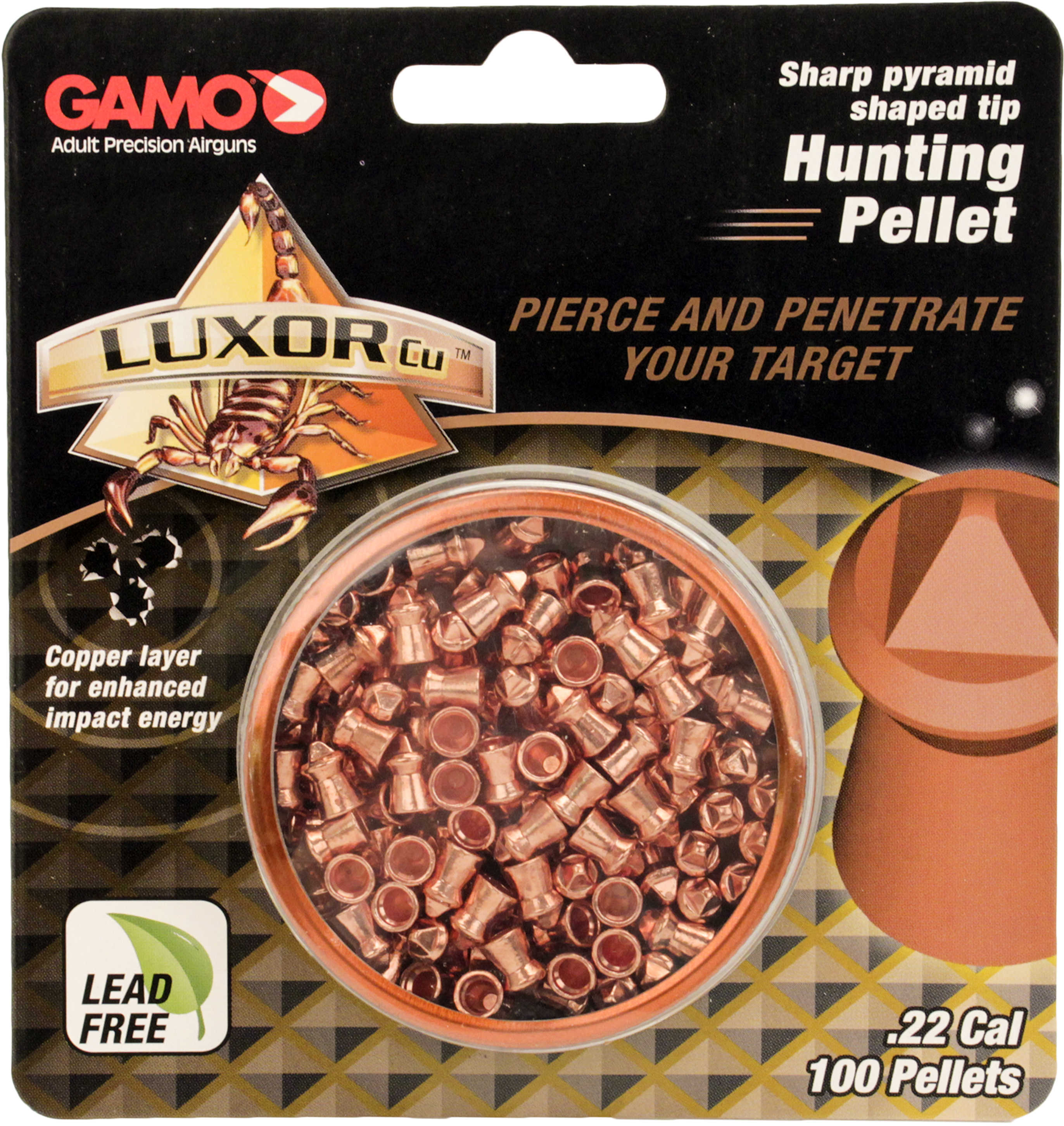 Gamo Luxor Cu .22 Pyramid (Per 100) Md: 632282154