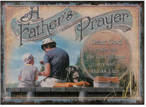 Rivers Edge Products 12" x 17" Tin Sign A Fathers Prayer Md: 1444