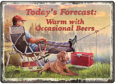 Rivers Edge Products 12" x 17" Tin Sign Warm Ocasional Beers Md: 1452