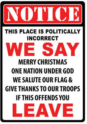 Rivers Edge Products 12" x 17" Tin Sign Warning Politically Incorrect Md: 1464