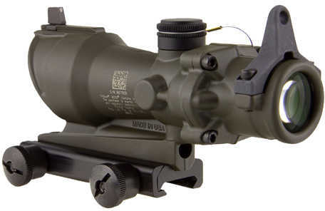 Trijicon ACOG 4x32 Tritium, BUIS & TA51 Mount, Cerakote, OD Green Md: TA01-D-100318