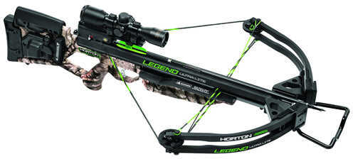 Horton Legend Ultra-Lite ackage With 3x Pro Vioew Scope, Arrows/Quiver, ACudraw 50, MossyOak Md: NH15050-75