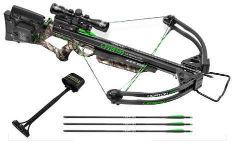 Horton Legend Ultra-Lite Package With 3x Pro Vioew Scope, Arrows/Quiver, ACudraw, Mossy Oak Md: NH15050-752