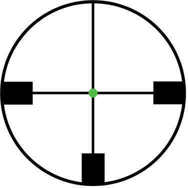 Trijicon Accupoint Rifle Scope 1-4X 24 German #4 Crosshair W/Green Dot Matte 30mm 1-4X24 Green Xhr