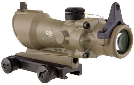 Trijicon ACOG Rifle Scope 4X 32 Amber Crosshair .223 Dark Earth W/BUIS & Ta51 Mount-Ck-FDE Center Illuminated Ta01-D-100