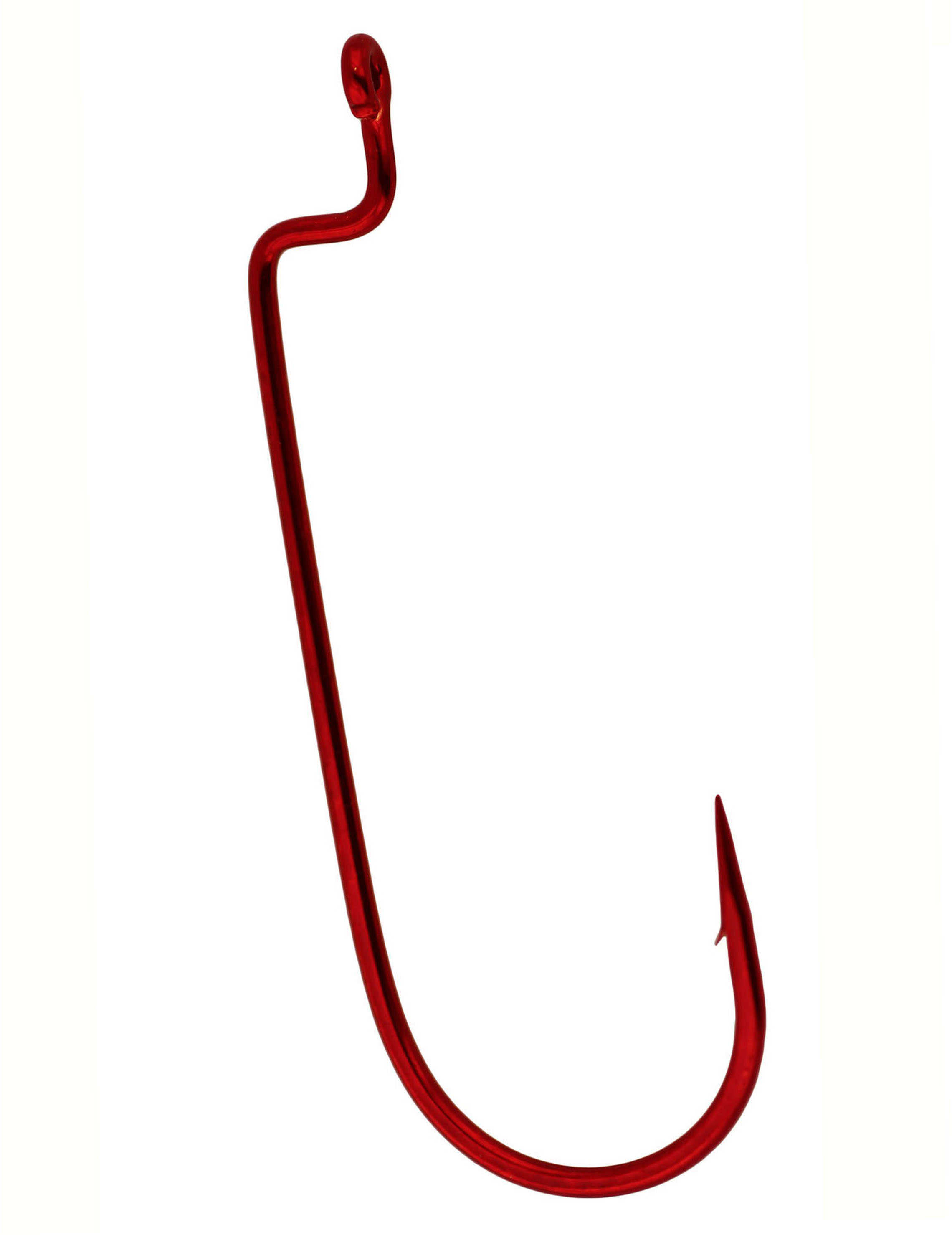 Gamakatsu / Spro Worm Offset Round Bend Hook, Red Size 2/0 Md: 54312