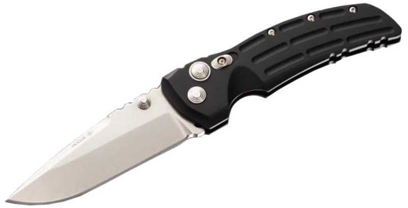 Hogue Aluminum Frame 3.5 Drop Point Blade, Tumble Finish, Matte Black 34170