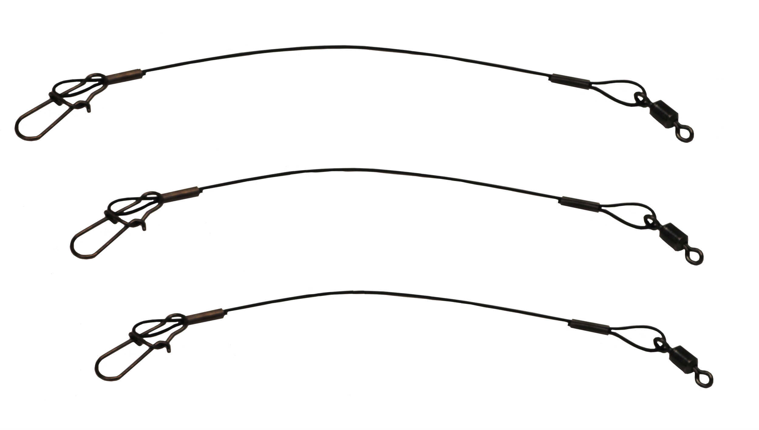 Eagle Claw Fishing Tackle Steel Leader 3pk 12in 20# Black 08012-003