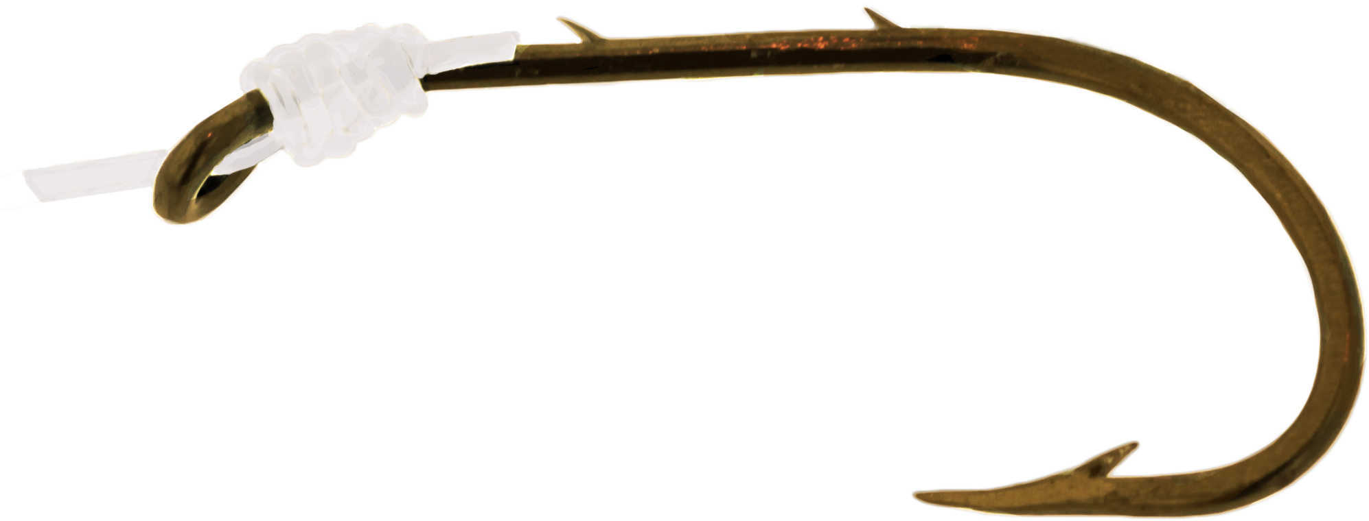 Eagle Claw Fishing Tackle Snelled Hook Bronze Baitholder 24/ctn 139-2/0