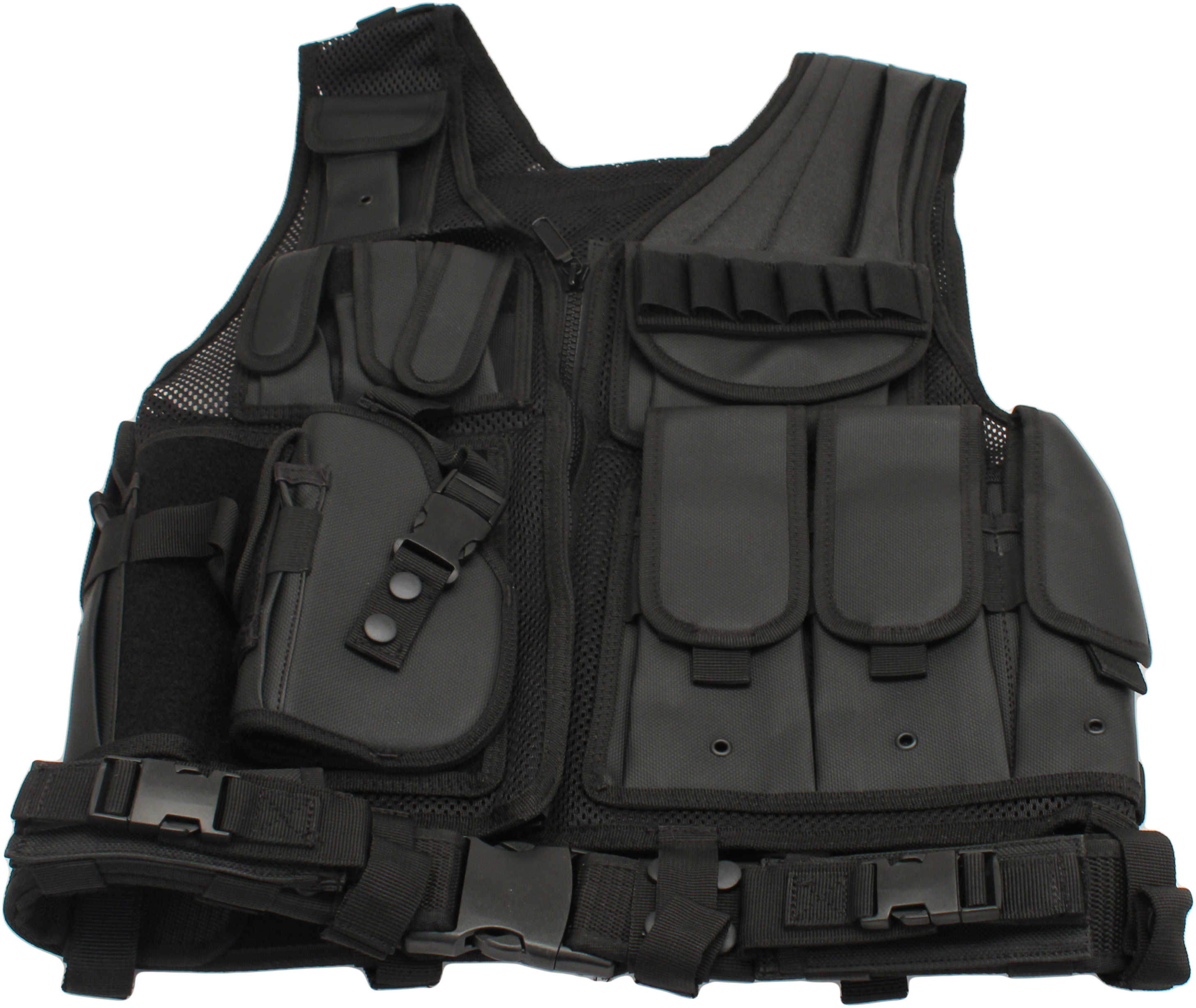 Galati Gear Black Deluxe Tactical Vest-Standard Left Hand Md: GLV547BLEFT