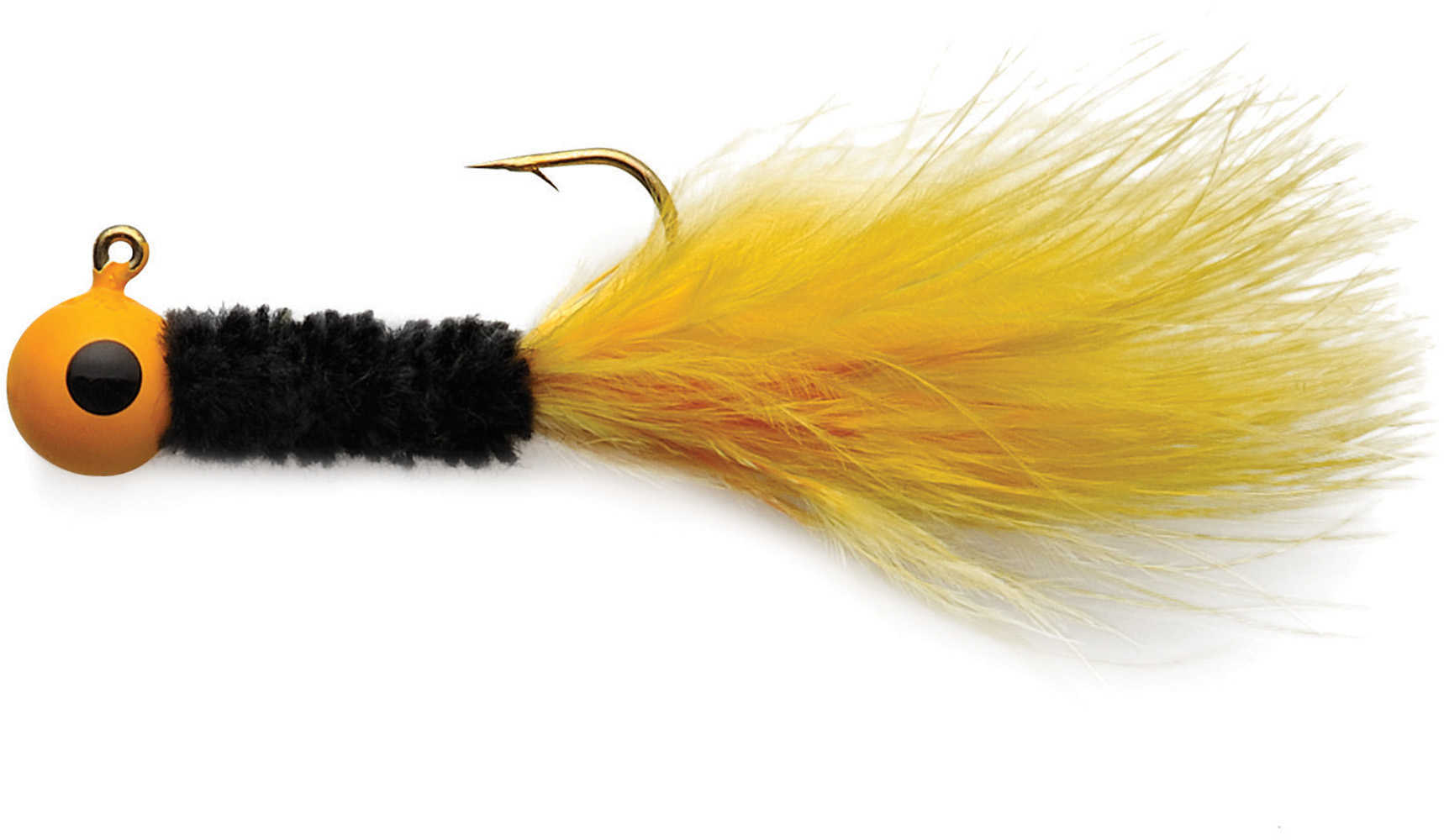 Eagle Claw Fishing Tackle Crappie Jig 1/16 oz Yellow-Black-Yellow Md: ECJC1/16-YBY