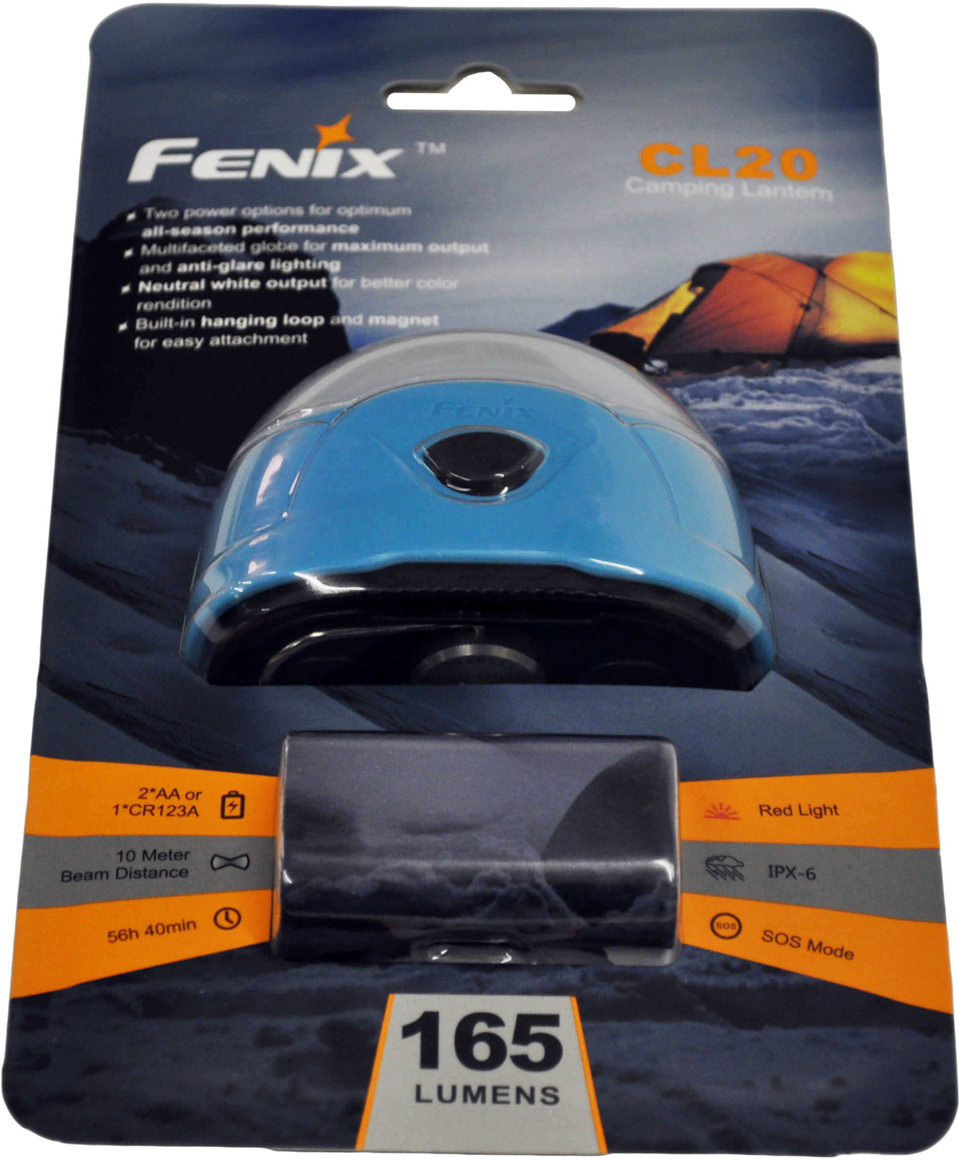 Fenix Lights 165 Lumen Lantern(CR123/AA Sky Blue Md: CL20-BLU