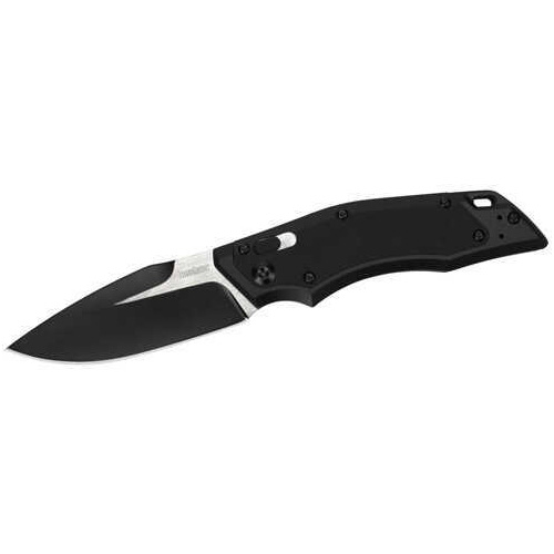 Kershaw INDUCTION Folding Knife/Assisted 8CR13MOV Black-Oxide Plain Drop Point Manual Reversible Carry 3.1" Aluminum Gla