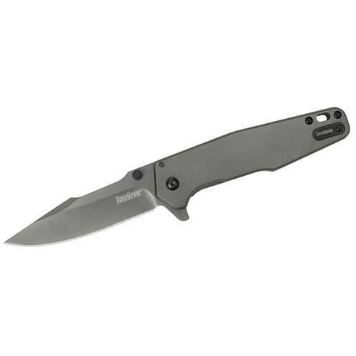Kershaw FERRITE Folding Knife/Assisted 8CR13MOV Titanium Plain Drop Point Flipper FRAME Lock Reversible Carry 3.3" Steel