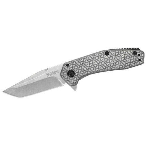 Kershaw CATHODE Folding Knife/Assisted 4CR14 Stonewashed Plain Drop Point SpeedSafe Flipper FRAME Lock Reversible Carry