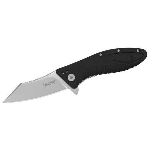 Kershaw GRINDER Folding Knife/Assisted 4CR13MOV Bead-Blasted Plain Drop Point SpeedSafe Flipper Liner Lock Reversible Ca