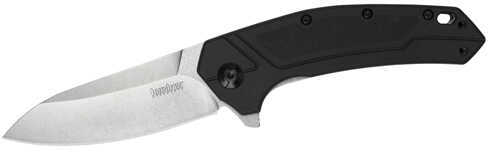 Kershaw ROVE Folding Knife 8Cr13MoV Stonewashed Plain Drop Point SpeedSafe Flipper Liner Lock Reversible Carry 3.3" Glas