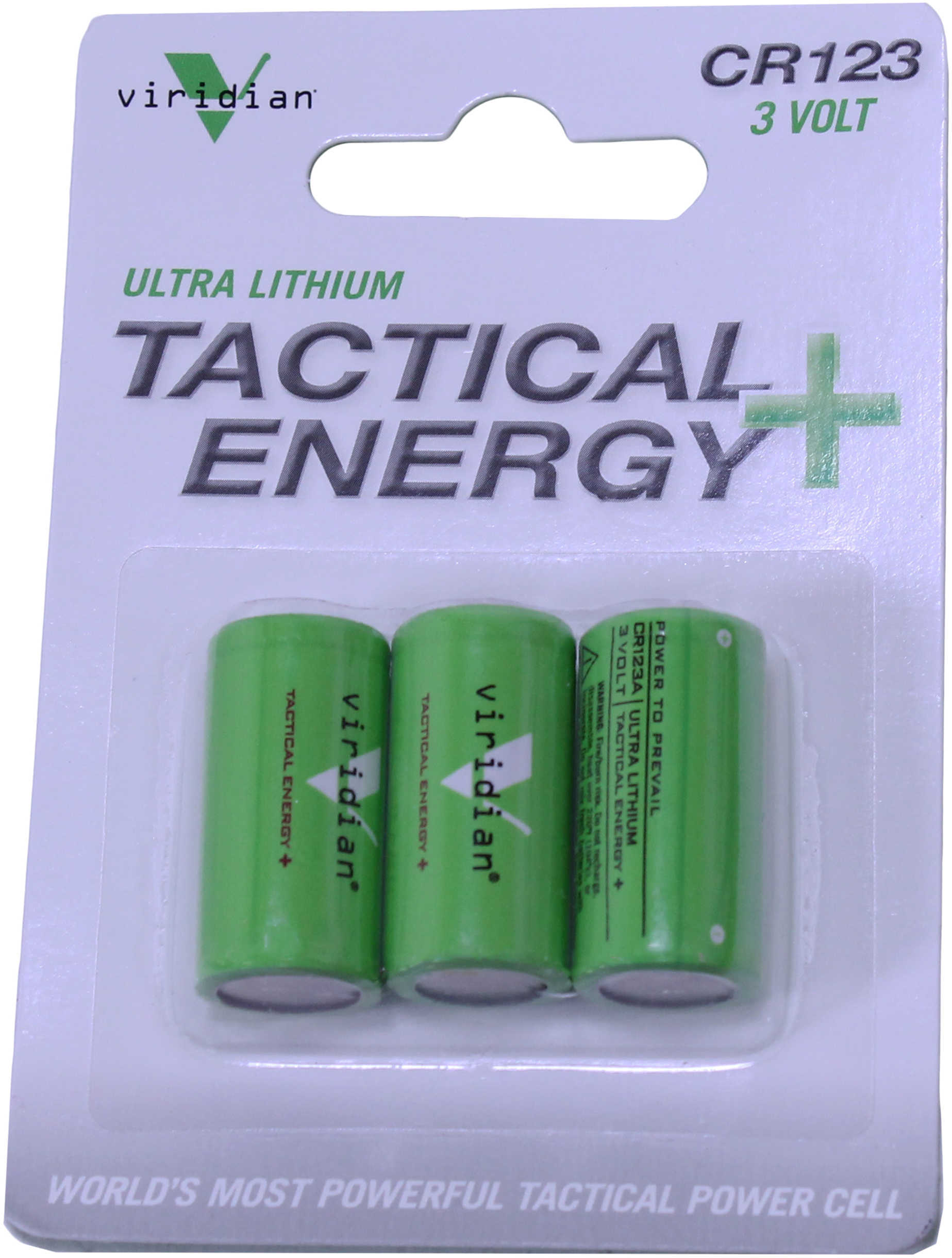 Viridian Weapon Technologies Battery CR123A Lithium 3/Pack Green VIR-CR123-3