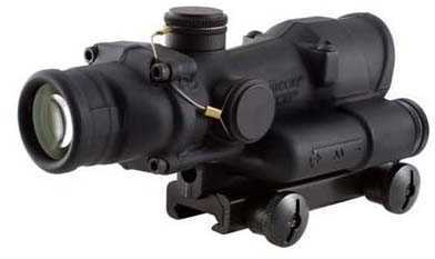 Trijicon ACOG Led Rifle Scope 4X 32 Red Crosshair .223 Matte With Ta51 Mount PoweRed a Single AA Battery, Adjustable