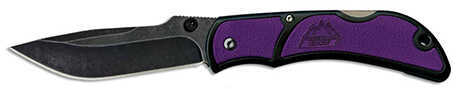 Outdoor Edge Cutlery Corp Small Chasm Folding Knife 2.5" Black Stonewash Plain Blade, Purple Zytel Handle, Boxed Md: CHP