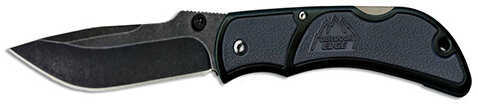 Outdoor Edge Cutlery Corp Small Chasm Folding Knife 2.5" Black Stonewash Plain Blade, Gray Zytel Handle, Boxed Md: CHY-2