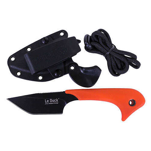 Outdoor Edge Cutlery Corp Le Duck 2-1/2" Blackstone Oxide Blade, Orange TPR Handle, Boxed Md: LDB-20