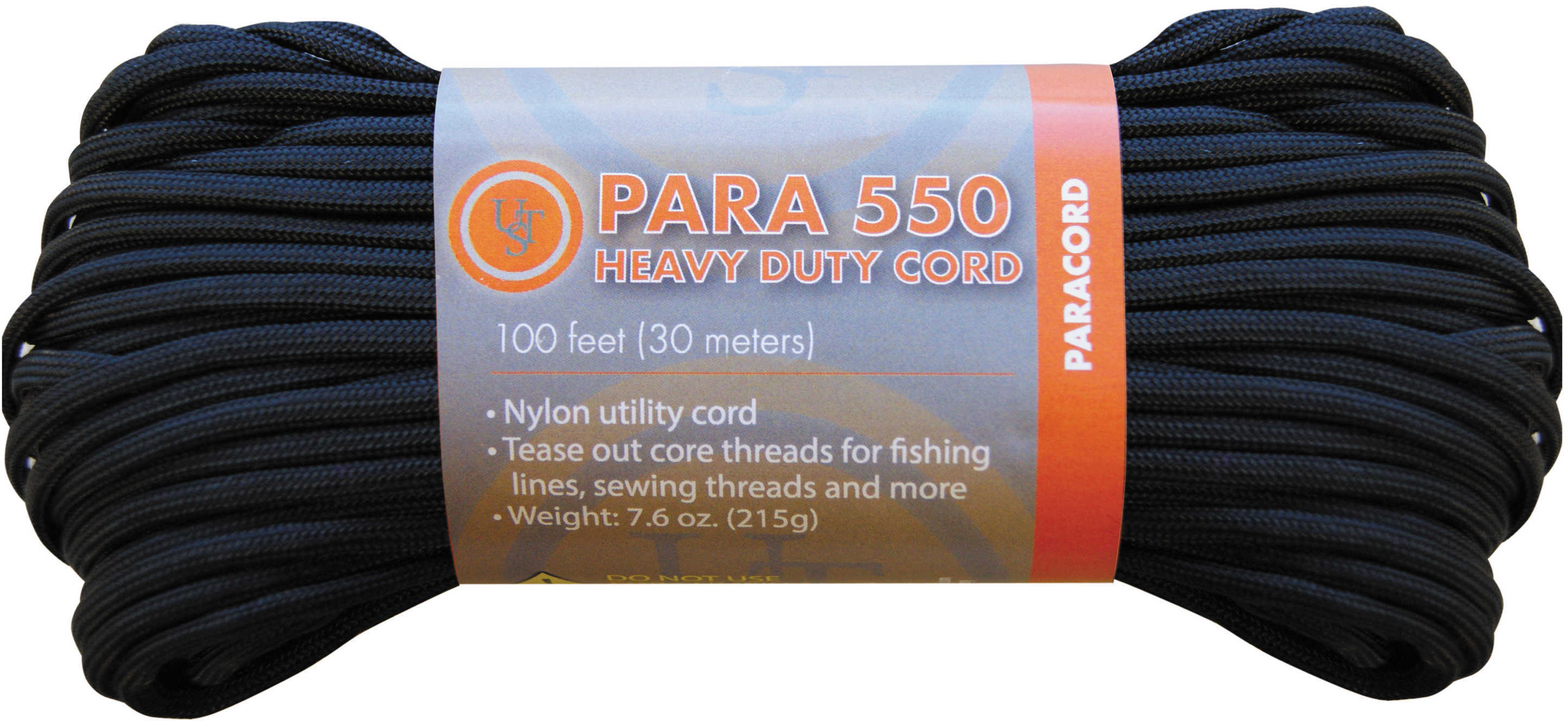 Ultimate Survival Technologies Paracord 550 100' Hank Black Md: 20-5X100-20