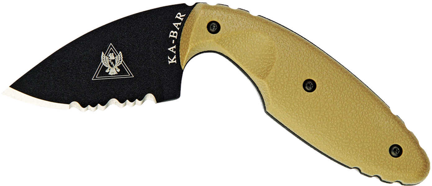 KABAR Original TDI Fixed Blade Knife 2.31" Hard Plastic Sheath AUS 8A/Black Steel Coyote BrownZytel Handle 5