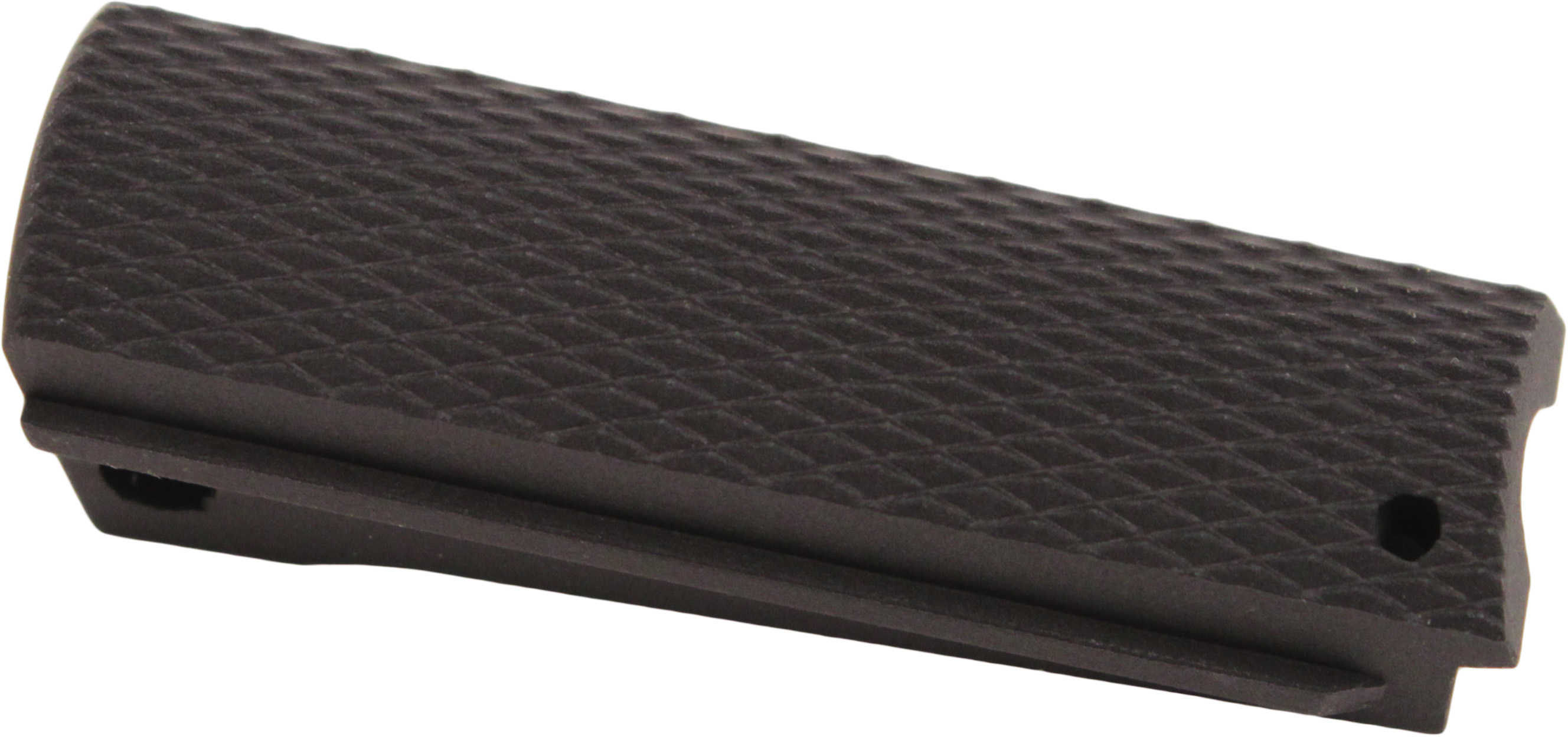 Hogue Grips Mainspring Housing, For 1911 Government/Commander, Aluminum, Checkered Flat Matte Black Finish 01350