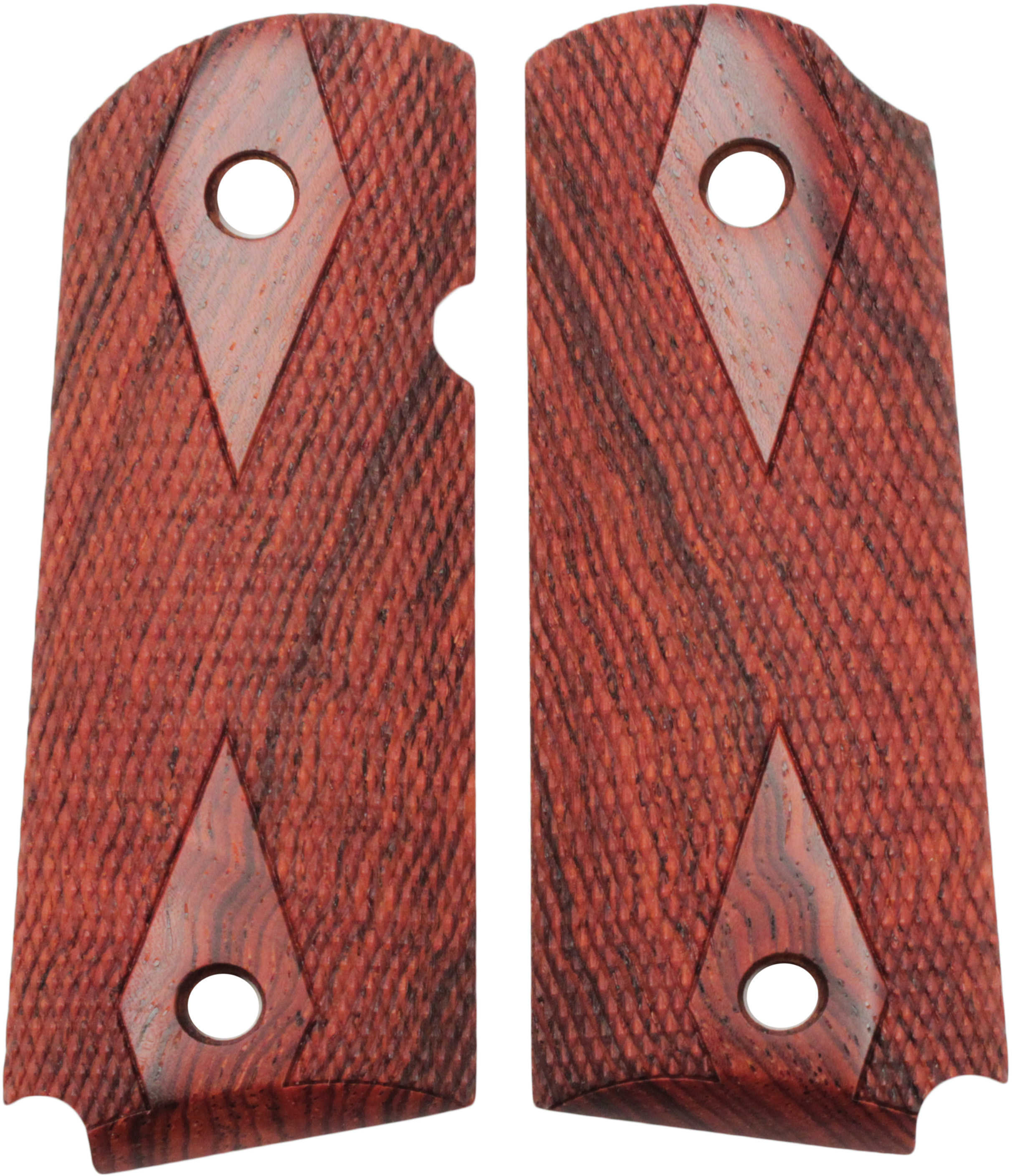 Hogue Grips Fits Colt Officer Checkered Coco Bolo Finish 43811